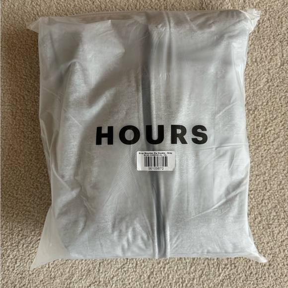 Hours Drop Shoulder Zip Hoodie Grey XL BNWT - Picture 2 of 6